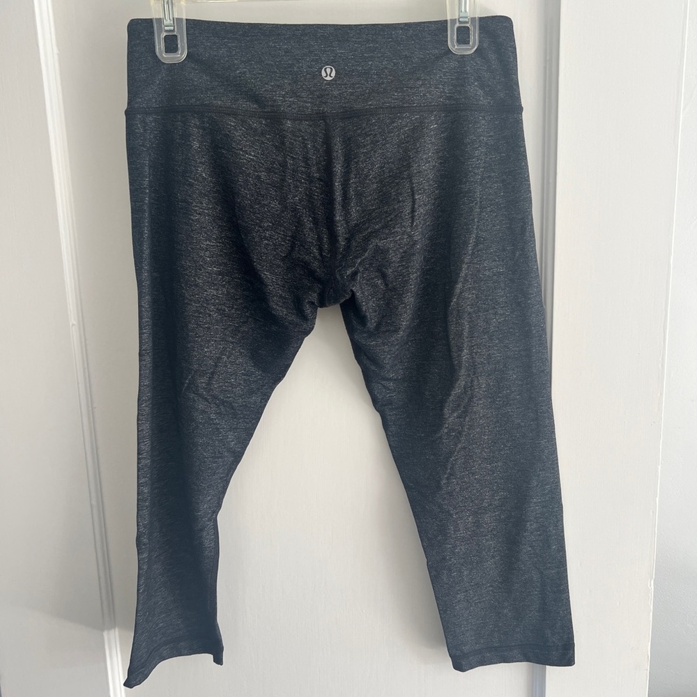 Lululemon luon wunder under high rise heathered black leggings 25”
